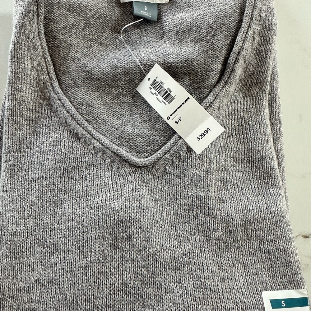 Gray V-Neck Women’s Sweater
